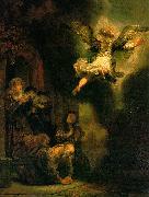 REMBRANDT Harmenszoon van Rijn The Archangel Leaving the Family of Tobias oil painting artist